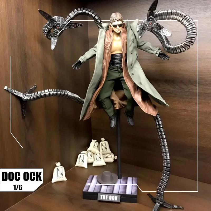 Anime The Ock Spiderman Doctor Octopus Action Figure Soldier Action Figure Body Doll Whole Set Collection Toy