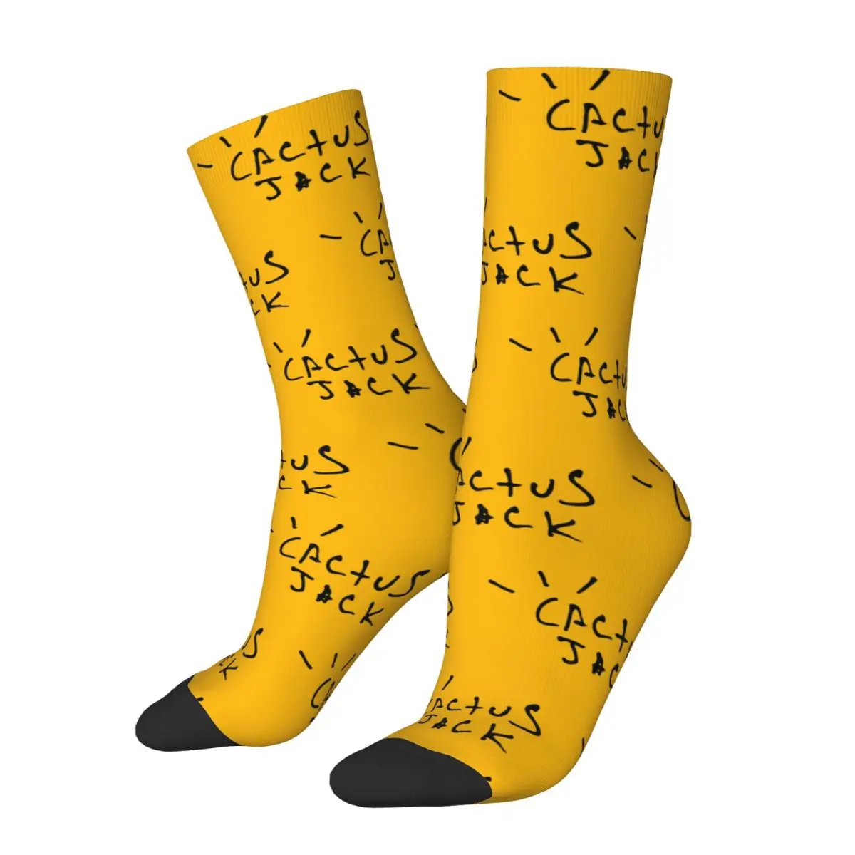 Vintage Cactus Jack Logo Merch Crew Socks Antiscivolo Travis Scott Graphic Long Socks Cute For Women Men Best Gift Idea