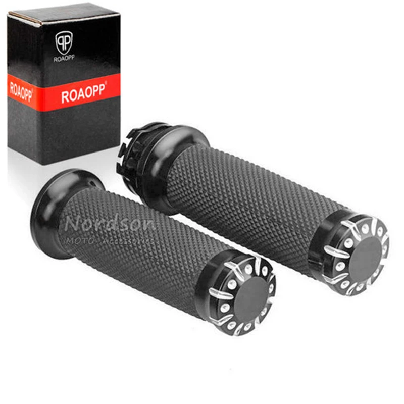 25Mm Motorcycle Grips Rubber Handle Grips Handle Bar Grips For Harley Sportster 883 1200 Cruiser Bobber Touring Dyna Softail