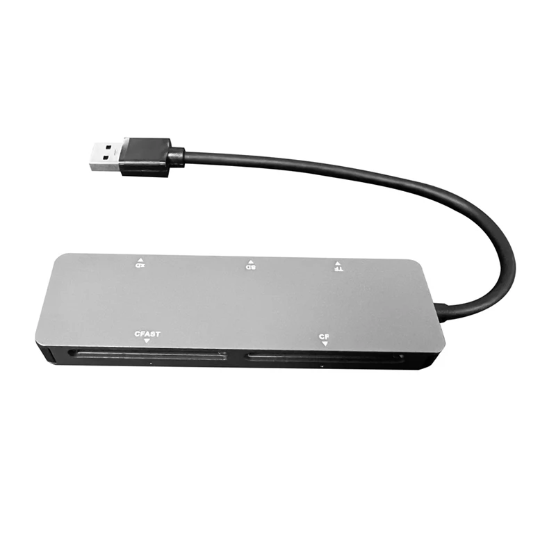 5-In-1 Cf/Sd/Xd/Cfast/Tf Card Lettore Di Schede All-In-1 Multifunzione Docking Station Per Lettore Di Schede Usb-A Usb-C