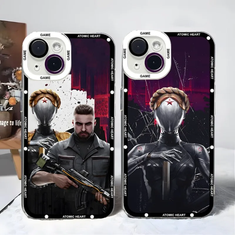 Game Atomic Heart Phone Case Trasparente Per Xiaomi 13 Redmi 11 12 10 Pro Lite Pro Plus Poco X3Gt F3 Angel Eye Cover