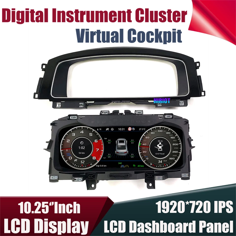 12.3 ''Digital Virtual Cockpit Instrument Cluster Per Vw Golf 6 7 Mk7 Mk6 Passat B7 B8 Cc Tiguan Scirocco Jetta Pannello Cruscotto