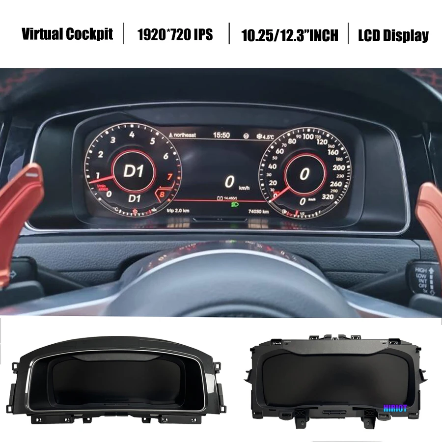 Digital Virtual Cockpit Instrument Cluster Per Vw Golf 6 7 Mk7 Gte Passat B8 Tiguan Scirocco Jetta Cruscotto Pannello Tachimetro