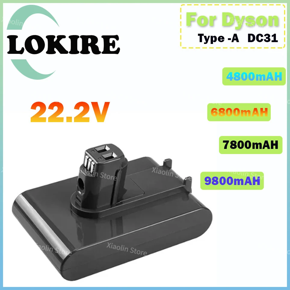 22.2V Per Dyson 9800/4800Mah Typ A Li-Ion Bateria Odkurzacza Fordyson Dc35, Dc45 Dc31 Dc34 Dc44 Dc31 Zwierzmilwaudc35 Zwierzmilwau