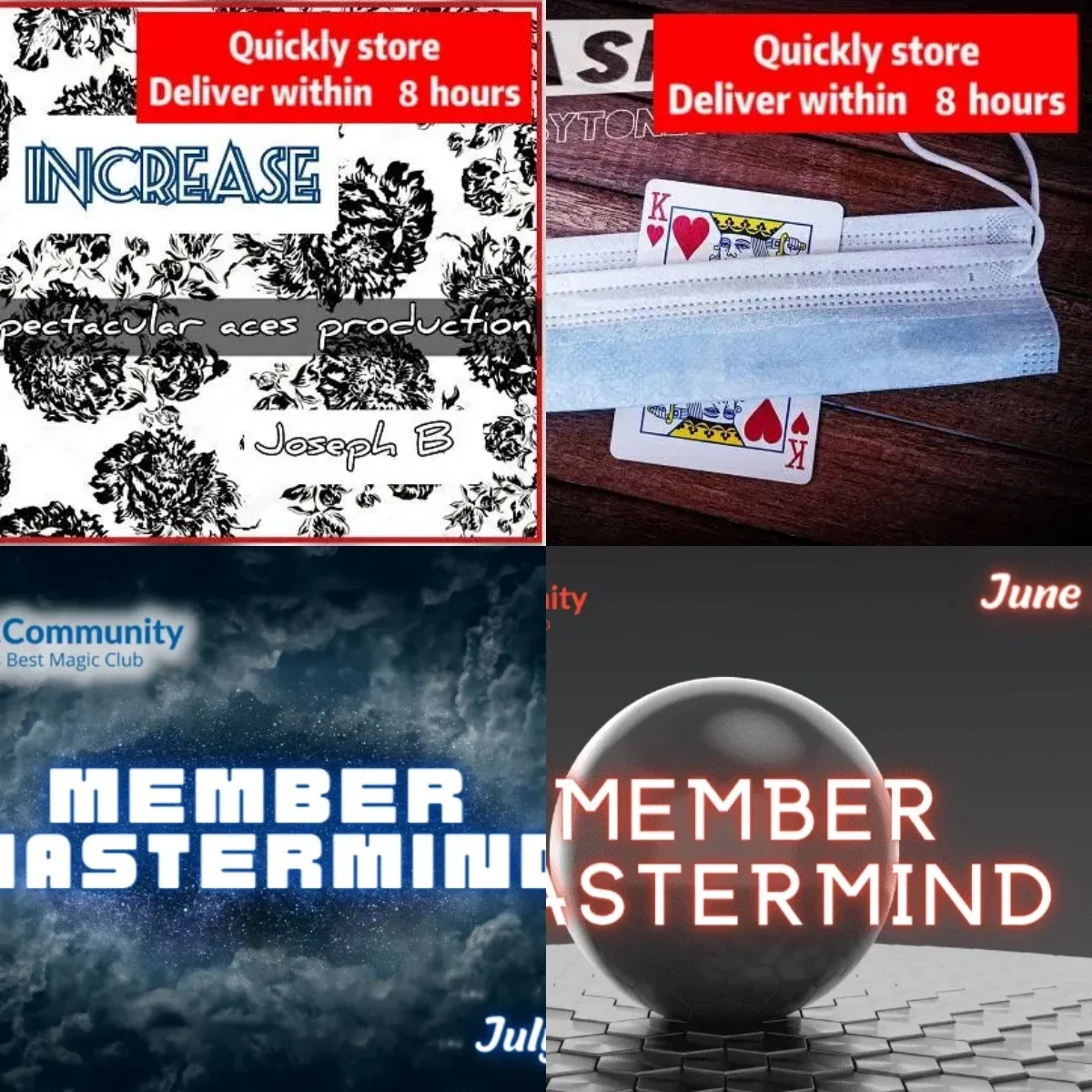 Aumenta Da Joseph B,Mask Man By Ebby Tones,Member Mastermind Live July,Member Mastermind Live Giugno-Trucchi Magici