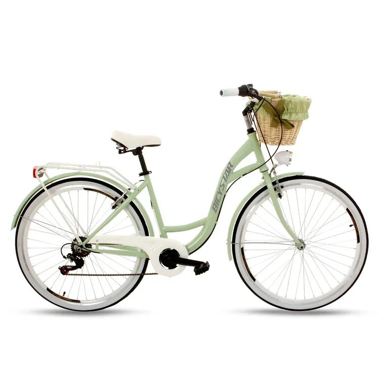 26 "Beach Cruiser Bicicletta Femminile In Acciaio/Bici Urbane/Lady City Bikes Beach Bicycle Cruiser