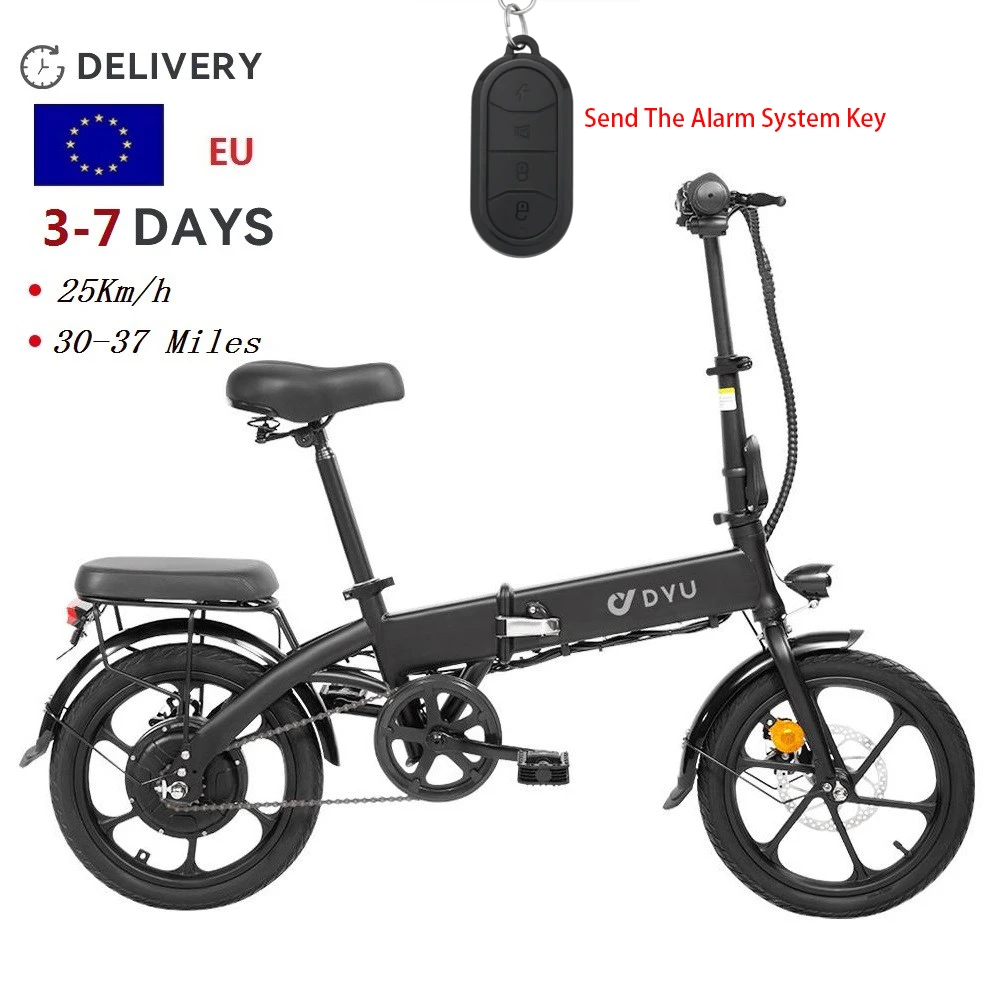 Camoro Dyu A1F Magazzino Europeo 16 Pollici Bicicletta Elettrica 36V 250W Motore Carico Massimo 120Kg City Cruiser Pieghevole E Bici