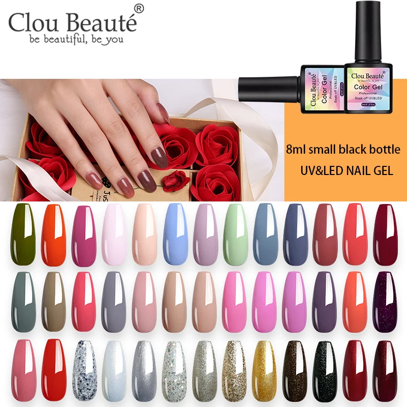 Clou Beaute Nuovo 8Ml 81 Colori Del Gel Del Chiodo Led Si Impregna Fuori Uv Gel Per Unghie Lakiery Hybrydowe Gel Polish Fai Da Te Unghie Artistiche La