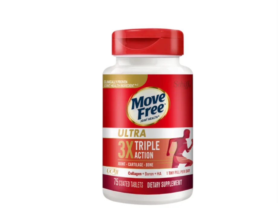 Schiff Move Free Ultra Triple Action 75 Compresse Tipo Ii Collagene Uc-Ii Boro Acido Ialuronico Supporta Articolazioni, Cartiliage, Osso