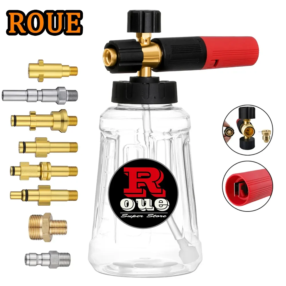 Roue Snow Foam Lance Foamer Cannon Gun Generatore Di Schiuma Di Sapone Accessori Per Autolavaggio Ad Alta Pressione Per Karcher Nilfisk Parkside Wap