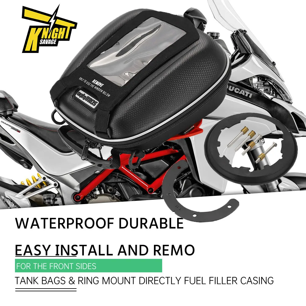 Borse Serbatoio Sella Impermeabili Per Moto E Supporto Ad Anello Direttamente Involucro Di Riempimento Carburante Per Ducati Multistrada 1200 1260 950