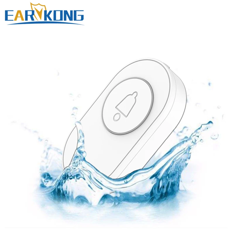 Pulsante Wireless 433Mhz Outdoor Impermeabile Elettricità Pulsante Antipanico Sos Allarme A Una Chiave Anello Fluorescente Per Visione Notturna