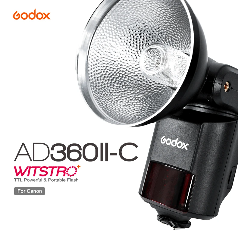 Godox Witstro Ad360Ii-C Ttl 360W Gn80 Potente Speedlite Flash Light Per Canon 5Dsr 1Dx Ii 1D 5Dii 5Diii 50D Con Batteria Pb960