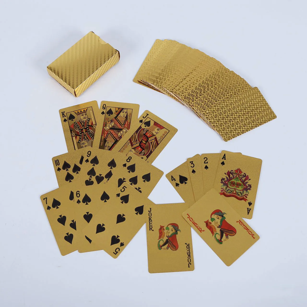 Nuove Carte Da Gioco In Oro 24 Carati Poker Game Deck Set Da Poker In Lamina D'Oro Carte Magiche In Plastica Carte Impermeabili Magic Jugando A Las Ca