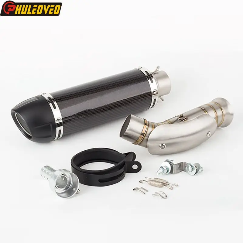 Per Ktm 890 Duke R 2020-2023 Silenziatore Di Scarico Moto Mid Link Tubo Fuga Moto Marmitta Con Copertura Scudo Per Ktm Duke R 890