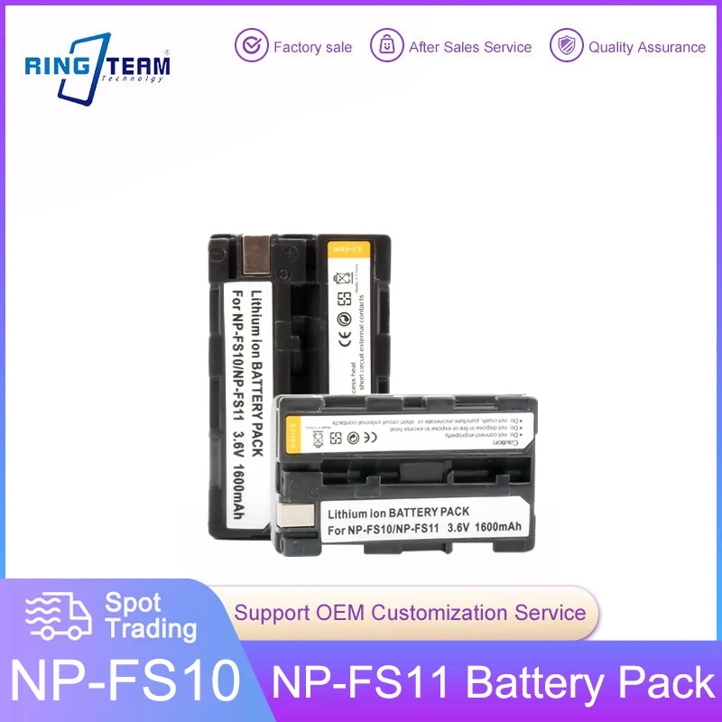 2 Pz/Lotto Np-Fs10 Np-Fs11 Pacco Batteria Np Fs10 Fs11 Per Sony Ccd-Cr1 Ccd-Cr5 Dcr-Pc1 Dcr-Pc2 Dsc-F505V Dsc-F55 Np-Fs12 Fs21 Fs31