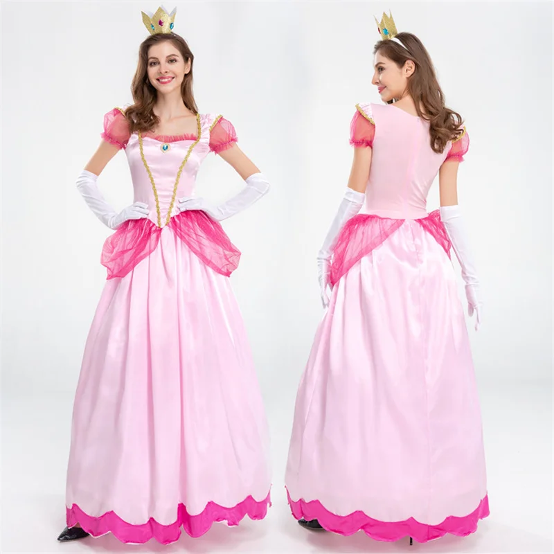 Costume Di Halloween Mario Biqi Princess Fairy Tale Princess Role Playing Pink Princess Abbigliamento Uniforme Tentazione Cosplay