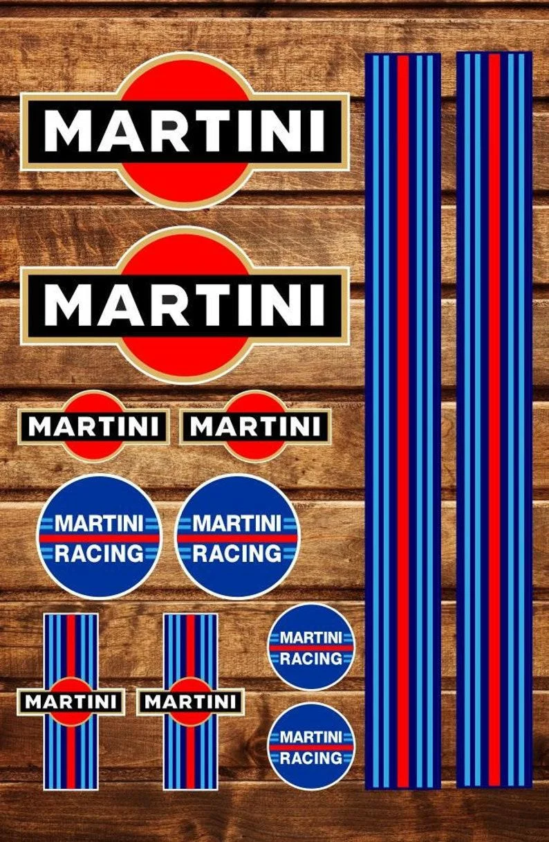 Per Adesivi Aufkleber Martini Racing Kit A4 Car Vintage Restorationset