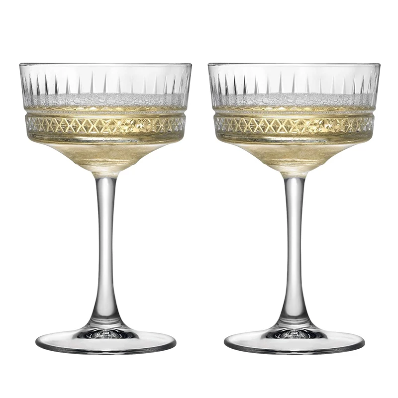 Spedizione Gratuita 2 Pezzi Elysia Champagne Cups, Calice Bicchieri Da Cocktail Martini Glass Set Di 2