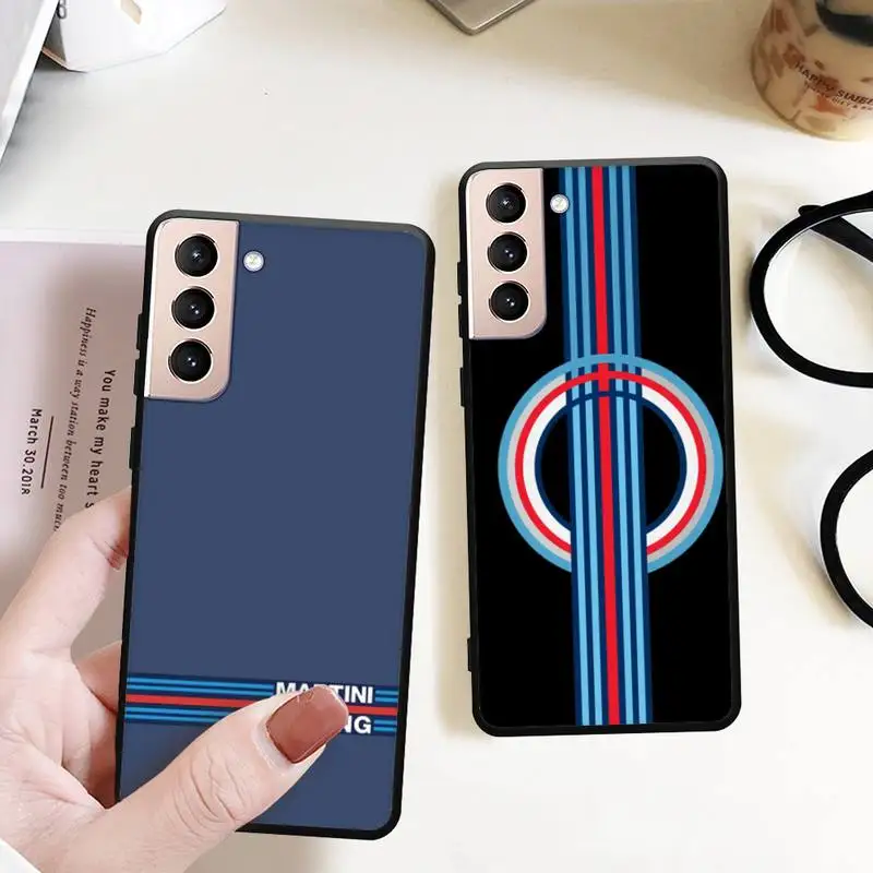 Custodia Per Telefono A Strisce Orizzontali Martini Racing Per Samsung S22 S21 S20 Ultra Pro Plus S10 S9 S8 Nota 20 10 Cover Per Paraurti Ultra Phone