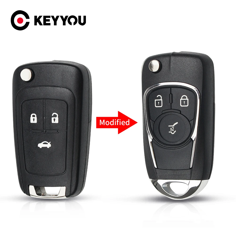 Keyyou 2/3Btn Portachiavi Portachiavi Con Telecomando Vuoto Per Opel Astra J Mokka Insignia Adam Astra J Cascata Karl Zafira C Per Chevrolet