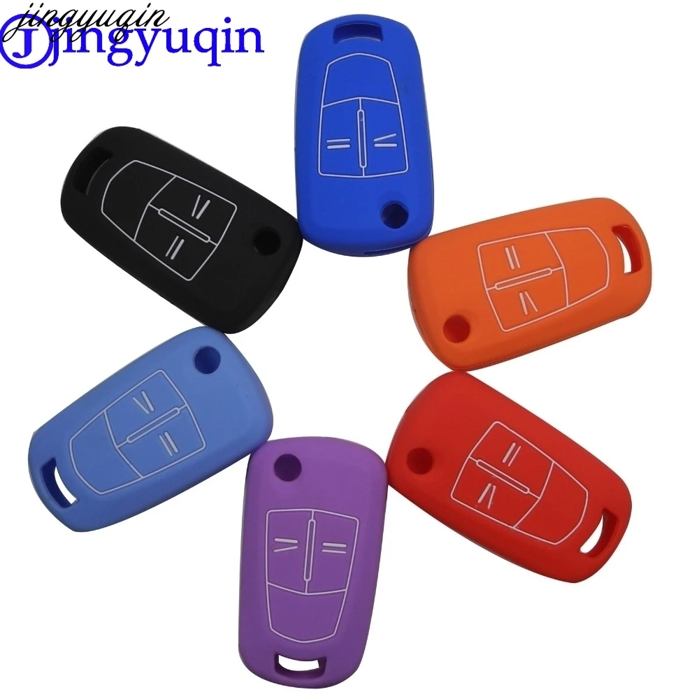 Silicone 2 Pulsanti Car Key Caso Della Copertura Per Opel Vauxhall Corsa D Astra Vectra Zafira Signum