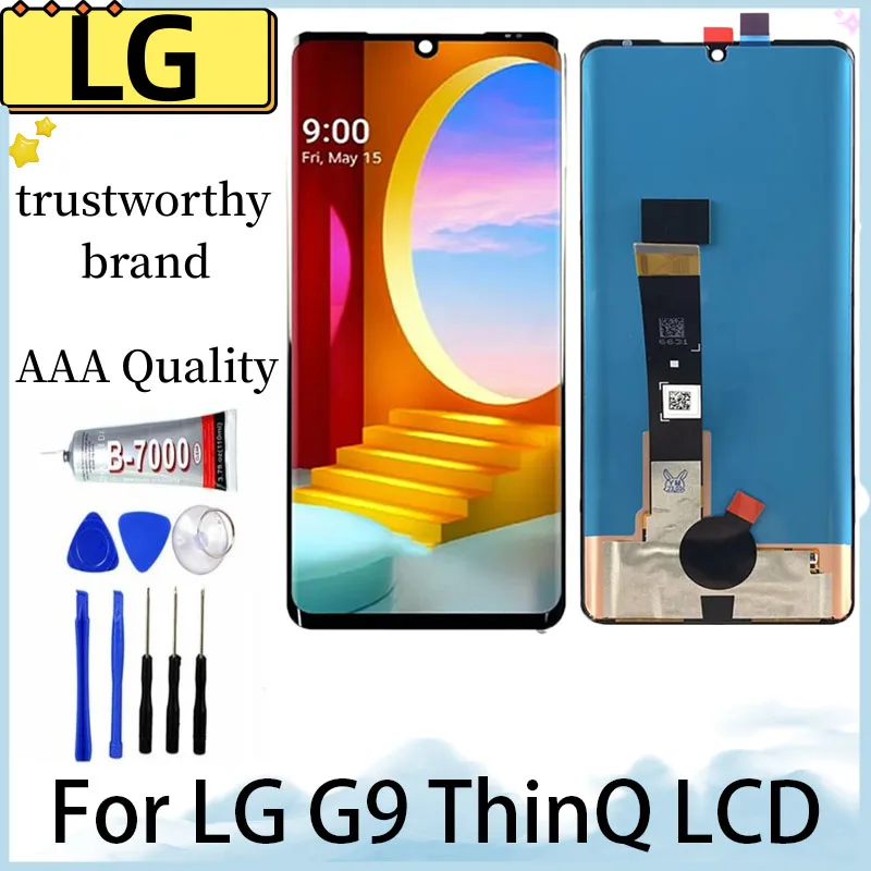 6.8 "Amoled Per Lg Velvet G910 G900 5G Display Lcd Touch Screen Digitizer Assembly Sostituzione Per Lg G9 Thinq Lcd Lmg910Emw