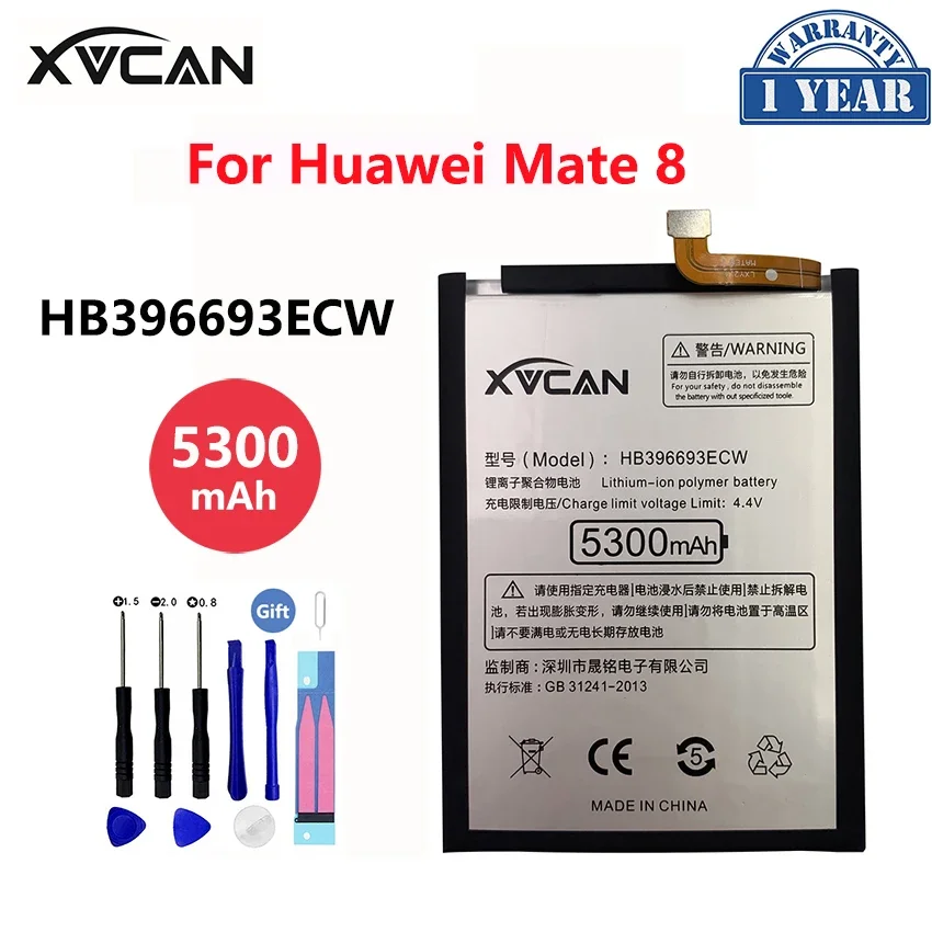 Batteria Xvcan Originale Hua Wei Hb396693Ecw 5300Mah Per Huawei Mate 8 Nxt-Al10 Nxt-Tl00 Nxt-Cl00 Nxt-Dl00 Mate8 Batteria