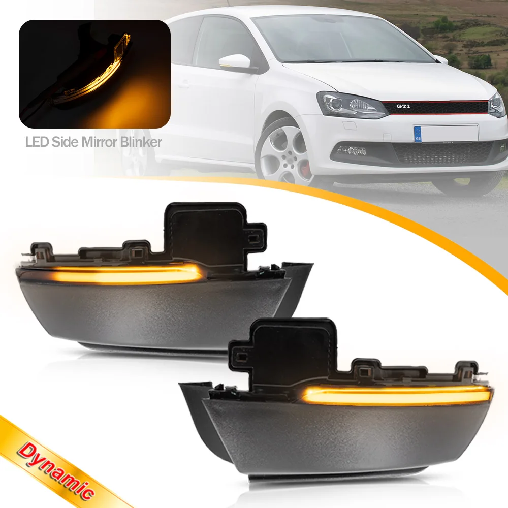 2X Indicatori Di Direzione A Specchio Laterale Lampeggiatore Sequenziale Waterflow Per Volkswagen Polo Mk5 Up Ameo Vento Skoda E-Citigo Seat 2006