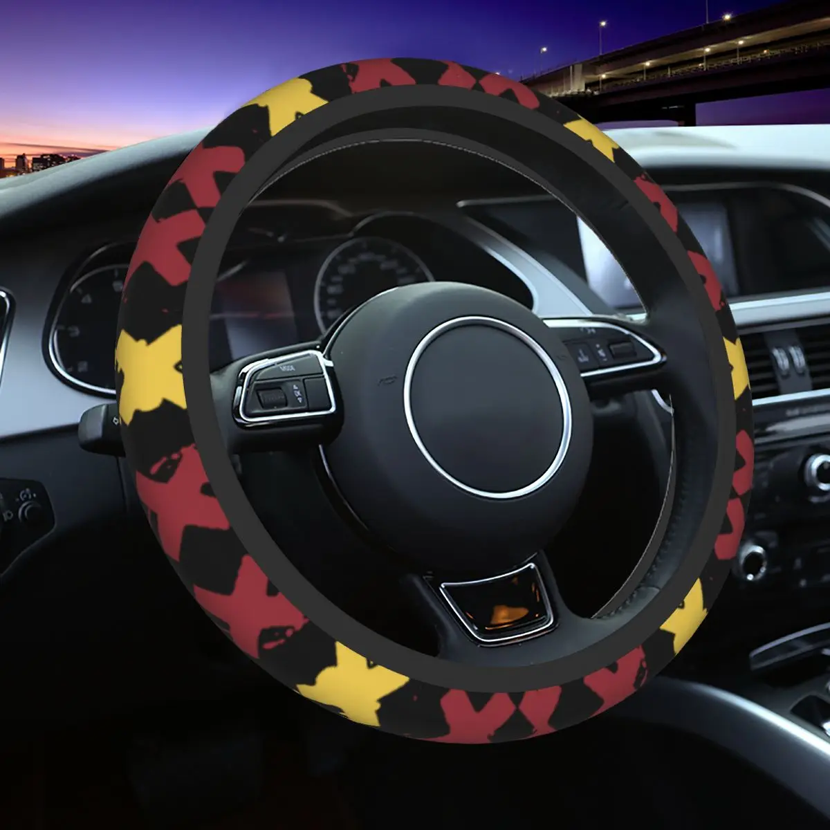 38Cm Steering Wheel Covers Ajax Bob Marley 3 Little Birds Braid On The Steering Wheel Cover Car-Styling Car Accessories
