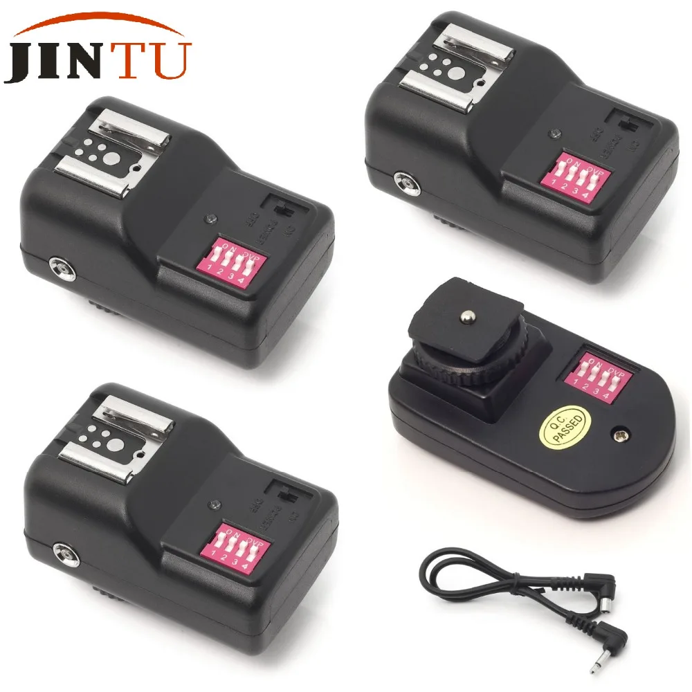 Jintu Flash Trigger 2 Pt16 16 Canali Trigger Shutter Release + 3 Ricevitori Per Canon Nikon Pentax Camera Rf-603 Ii C1 C3 N1 N3