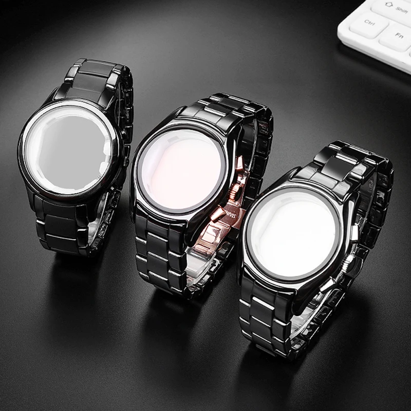 Custodia Con Cinturino In Ceramica Di Alta Qualità Adatta Per Orologio Armani Ar1451 Ar1452 Ar1400 Serie Ar1410 Accessori Per Orologi