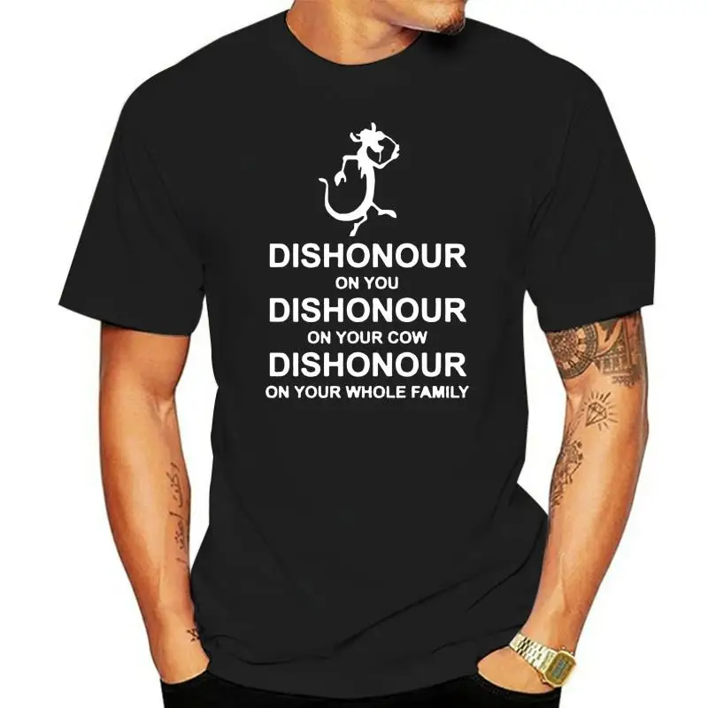 Mens Mushu The Dragon Tshirt-Dishonor On Your Cow - Mulan Dvd Movie Gift