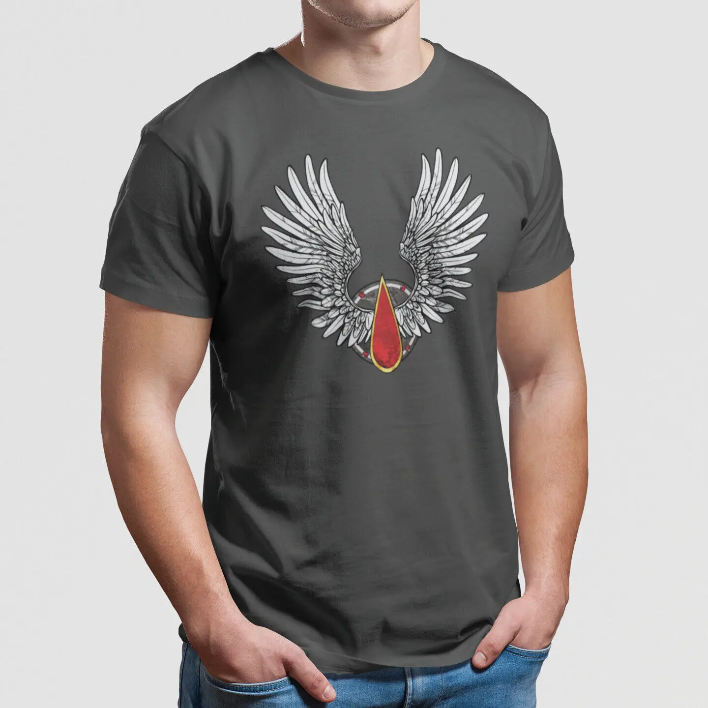 Maglietta Softstyle Con Distintivo Del Capitolo Stilizzato Blood Angels-Unisex