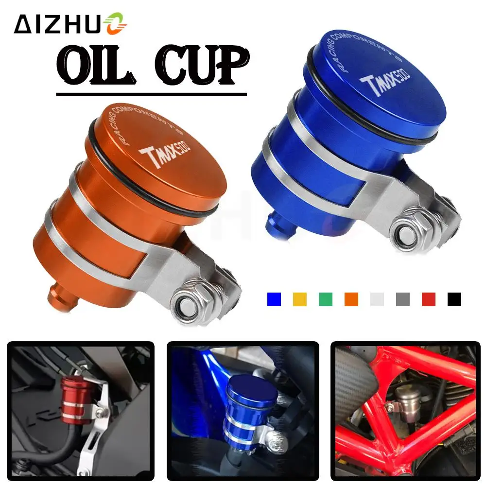 Rear Brake Fluid Reservoir Motorcycle Aluminium Clutch Tank Oil Cup For Yamaha T-Max 500 560 Tmax500 Tmax530 Tmax560 2006-2016