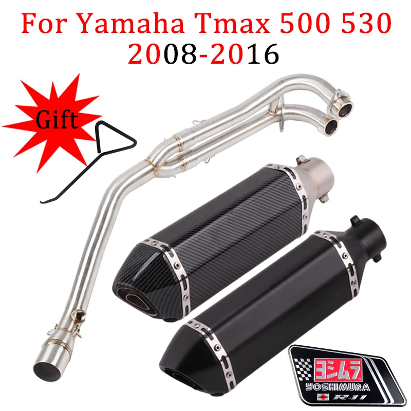 Tmax 500 Tmax 530 Tubo Di Scarico Completo Del Sistema Di Scarico Per Yamaha T-Max Tmax500 Tmax530 T-Max 500 530 2008-2016 Con Scarico Ak Ar