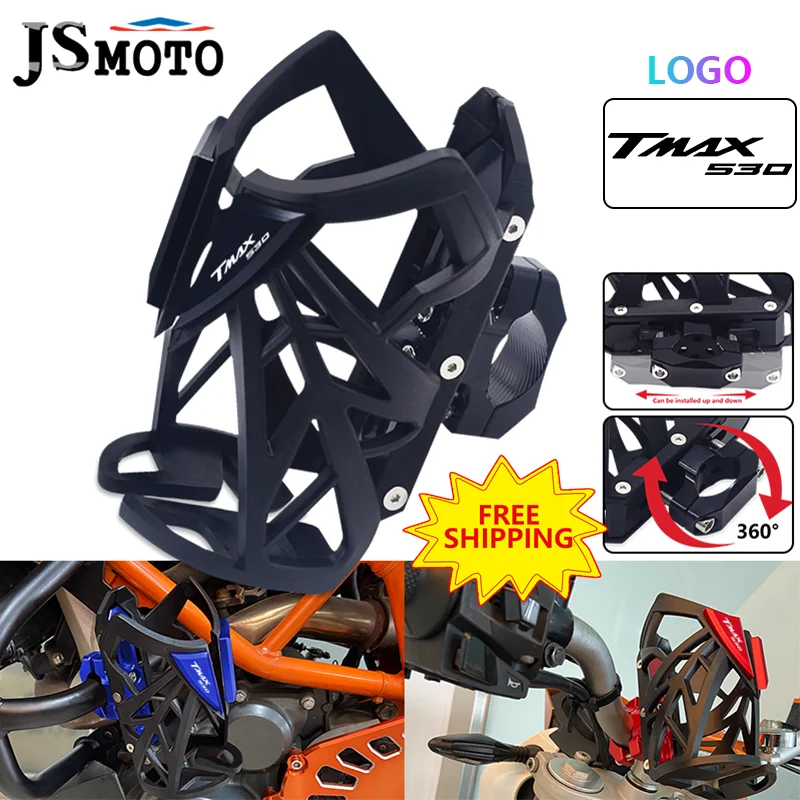 Per Yamaha T-Max 500 530 Tmax530 Dx/Sx Tmax 530 General Motorcycle Cnc Beverage Water Bottle Cup Drink Cup Holder Staffa Di Montaggio