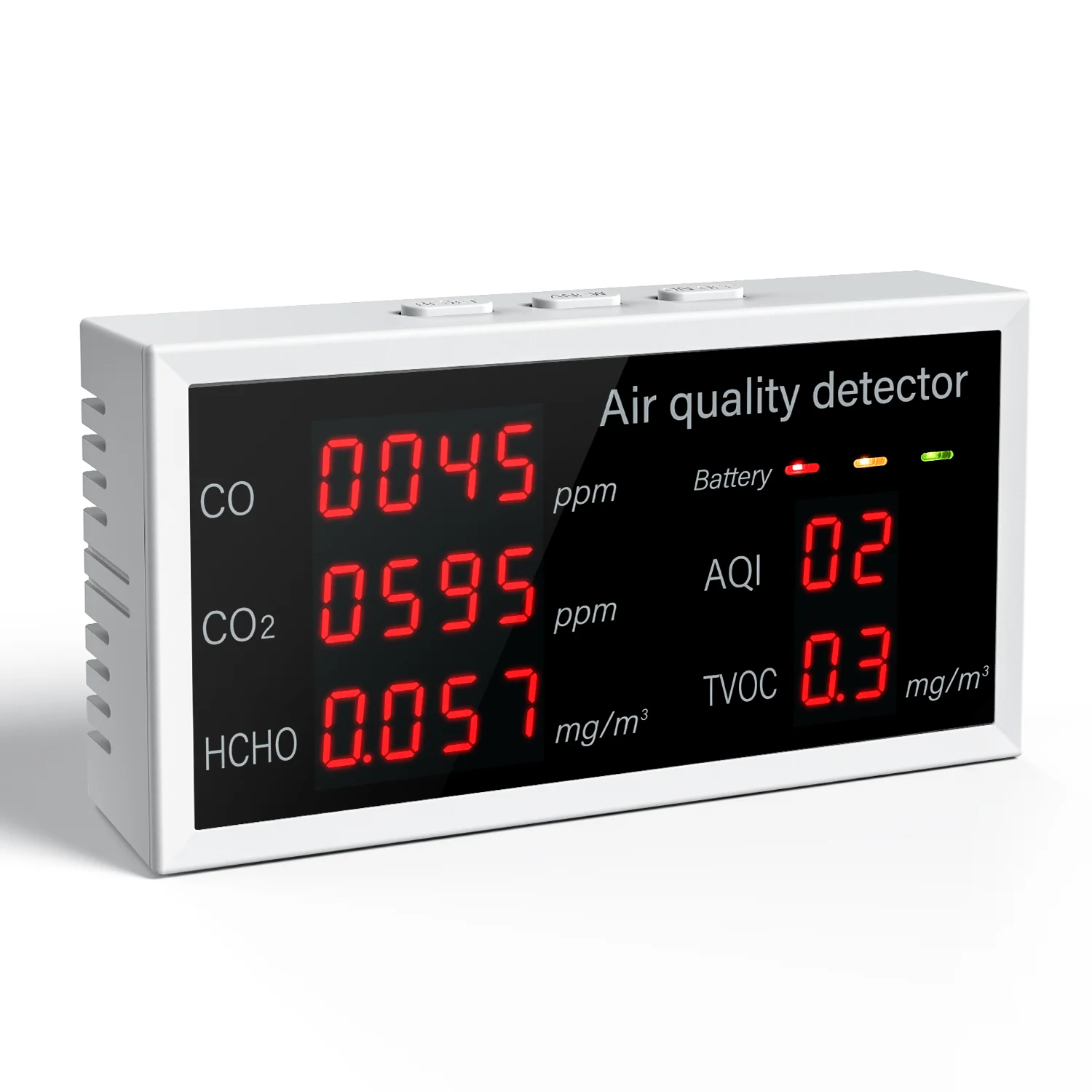 Monitor Della Qualità Dell'Aria 6 In 1 Rilevatore Di Co2 Multifunzionale Monitor Di Anidride Carbonica Tester Accurato/Hcho/Aqi/Tvoc Co Meter
