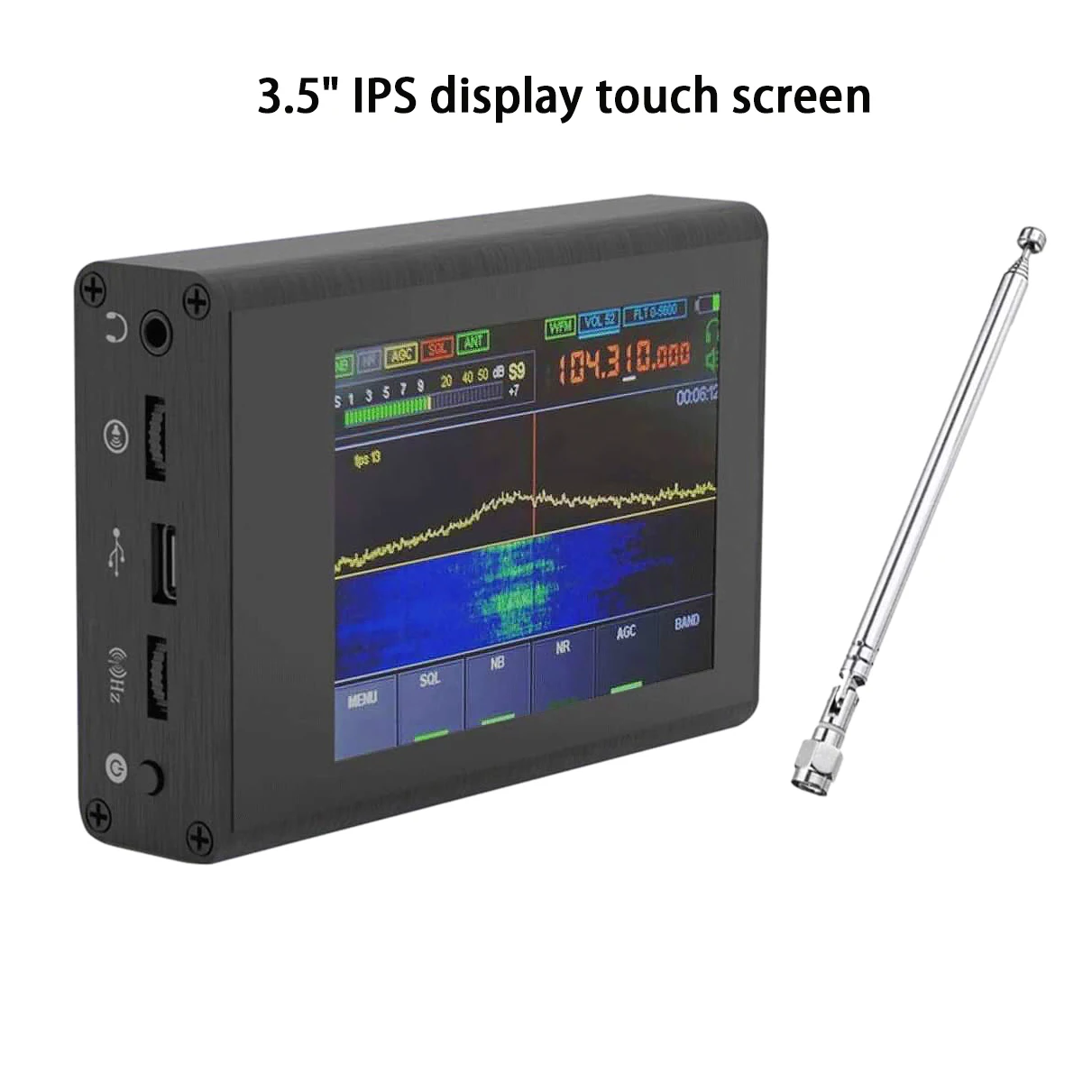Ricevitore Radio Definito Software Di Riduzione Del Rumore Radio A Onde Corte Sdr Malachite 50Khz-200Mhz Con Schermo Tattile Da 3.5 Pollici