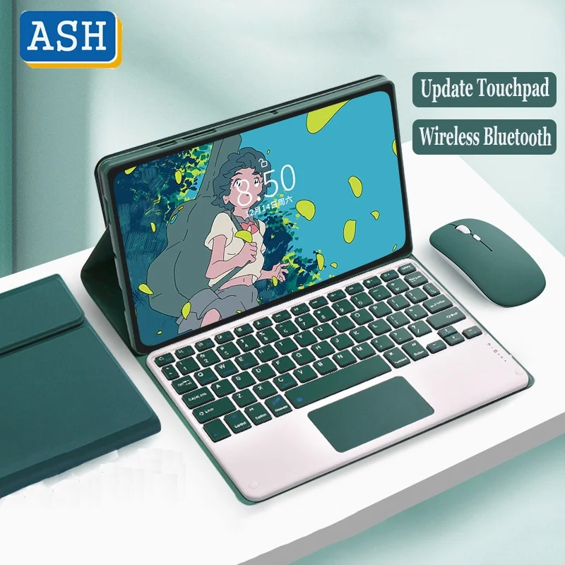 Custodia Per Tastiera Ash Con Touchpad Intelligente Per Samsung Galaxy Tab A7 Lite 8.7 2021 Tastiera Bluetooth Con Cover Per Mouse