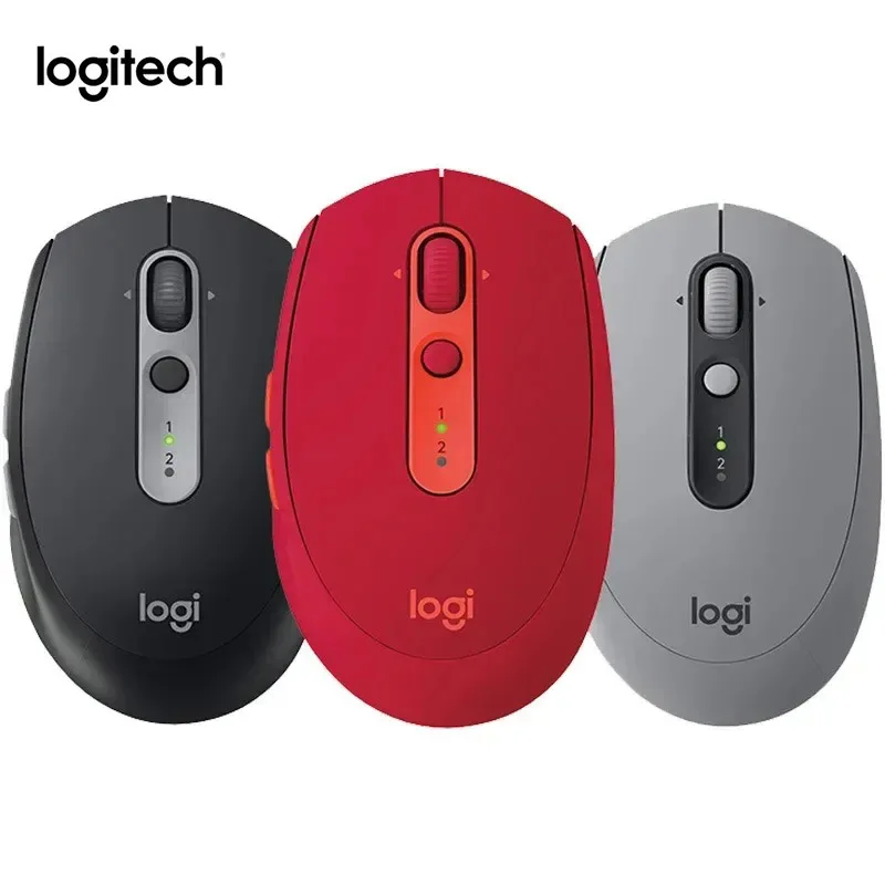 Logitech M590 Wireless Mute Bluetooth Mouse 2.4Ghz Dual Mode 1000 Dpi Multi-Dispositivo Mouse Ottico Silenzioso Accessorio Per Pc Office Mac