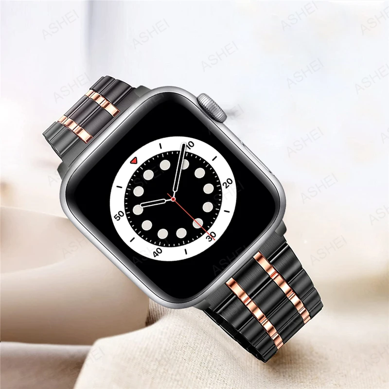 Cinturino For Apple Watch 7 6 44Mm 45Mm 40Mm 41Mm Band Iwatch 5 Se 3 Strap 42Mm 38Mm Stainless Steel Strap For Apple Watch Band