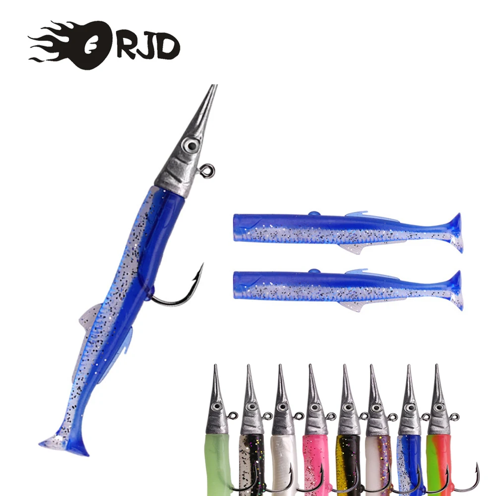 Orjd Minnow Black Tunas Lead Head Fishing Lure Set Wobbler T Tail Track Accessori Easy Shinner Bass Carp Soft Fishing Baits