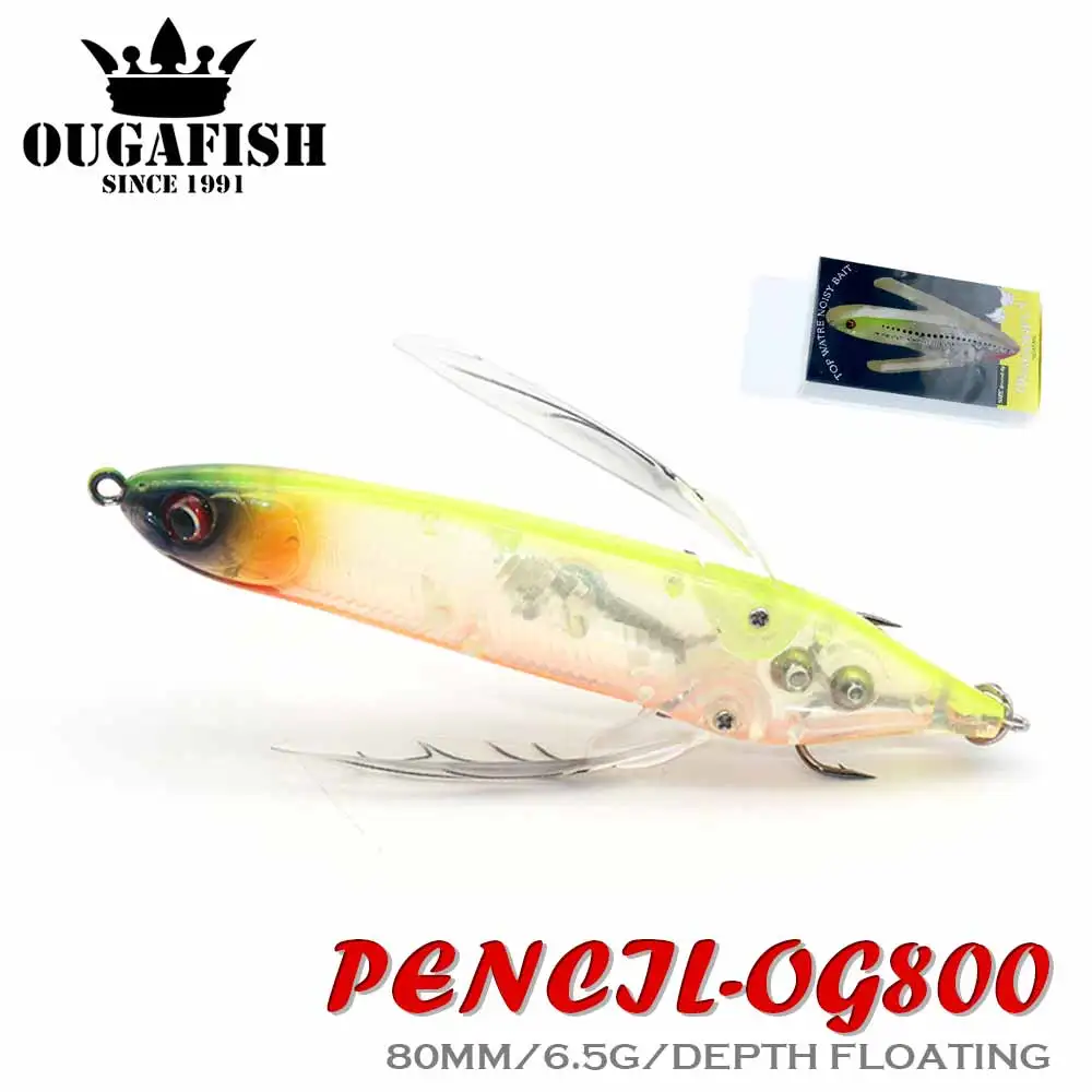 Topwater 80Mm 6.5G Dragonfly Pencil Fishing Lure Floating Accesorios De Pesca Black Minnow Isca Artificial Wobblers Equipment