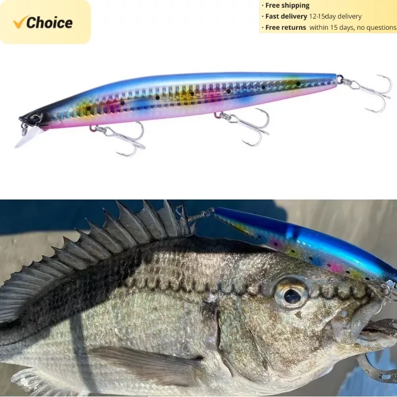 Tsuyoki Sinking Minnow Fishing Lure,Black Bass Pike, Jerkbait In Tungsteno Artificiale, Shimanoo Silent Assassin 140S,Dw92,140Mm,26G