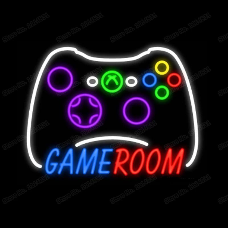 Joystick Per Sala Giochi Controller Xbox Neon Sign Light Handmade Real Glass Tube Store Pubblicizza Hang Wall Decor Display Lamp 24 "X20"