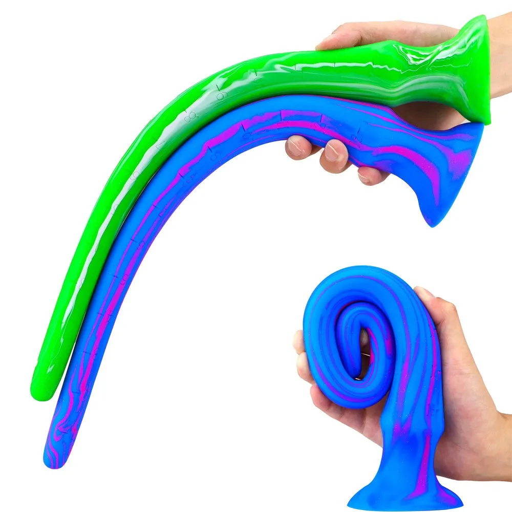 Nuovo Plug Anale In Silicone Dildo Anale Super Lungo Da 15.5 Pollici, Ventosa Spina Anale Grande Tunnel Plug Anais Enormi Giocattoli Del Sesso Anale X