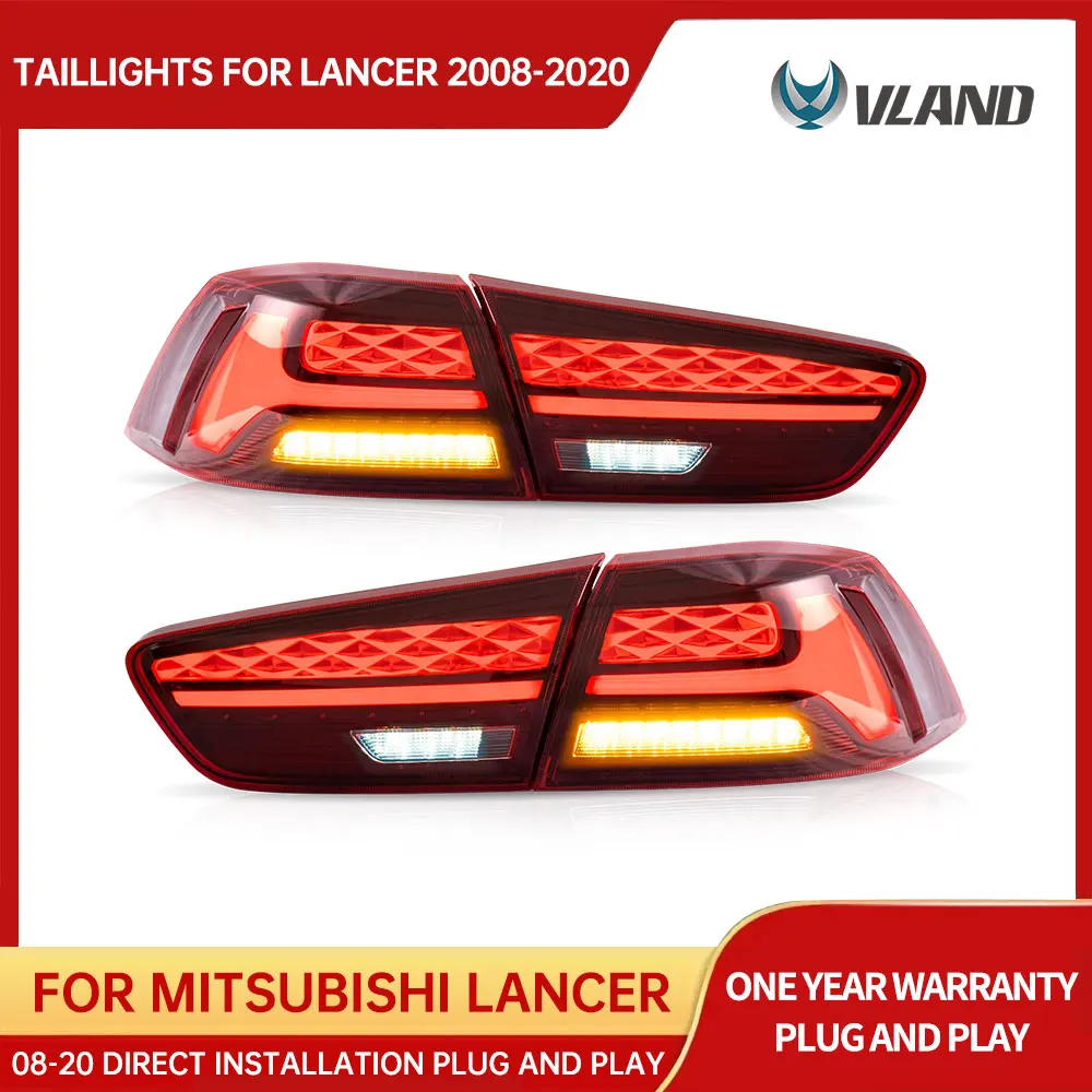 Fanali Posteriori Per Auto Vland Fanale Posteriore Per Mitsubishi Lancer Ex Evo 2008-2020 Avvio Animazione Drl Gruppo Lampada Di Segnale Sequenziale