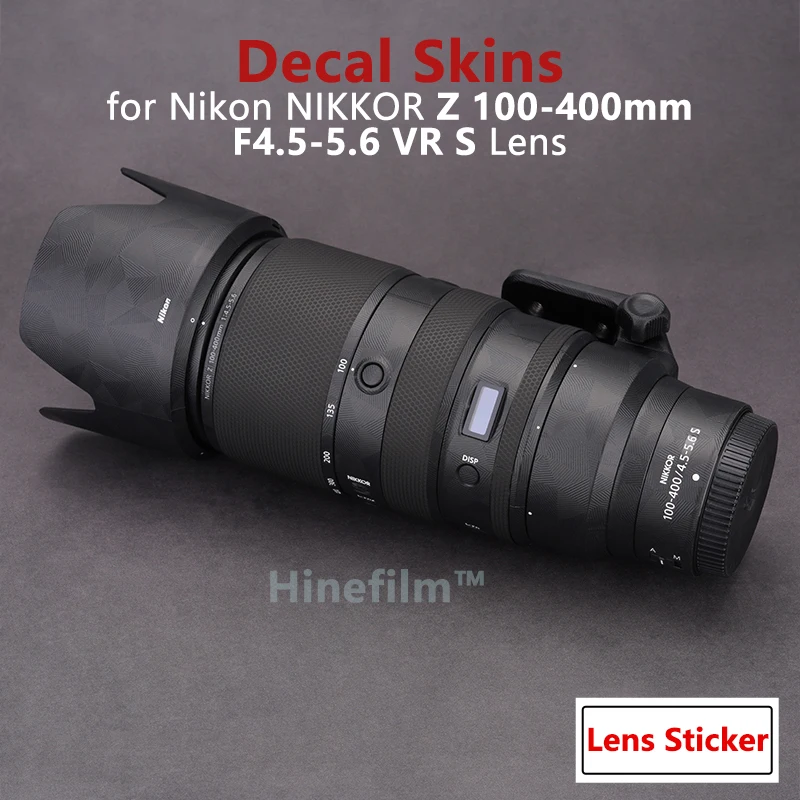 Nikkor Z 100400 Lens Decal Skin Pellicola Protettiva Per Nikon Z 100-400Mm F/4.5-5.6 Vr S Lens Protector Cover Sticker Wraps Case