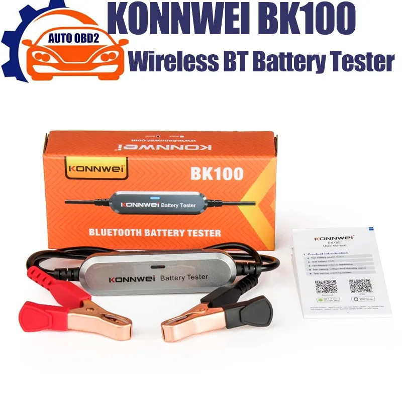 Konnwei Bk100 Wireless Bt Battery Tester Digital Automotive Diagnostic Battery Tester Analyzer Scanner Per Batterie Per Veicoli Pk Bm550